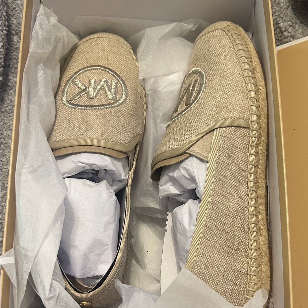 Michael Kors Beige Espadrille Flats
